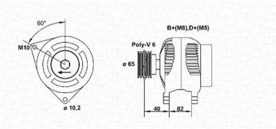 MAGNETI MARELLI 943356515010 -  Генератор